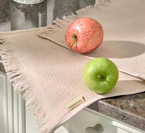 Комплект вафельно-махровых полотенец Luxberry "IRIS" (30x50,50x100,70x140), мокко