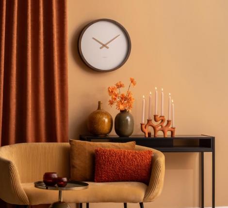 Часы настенные Karlsson "ANCHO" (темное дерево), 32,6х32,6х8 см,