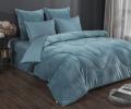 Постельное белье с одеялом "Kazanov.A." Луис (бирюза жемчуг) Велюр/Egypt Cotton, Евро