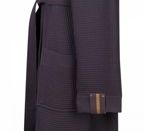 Мужской халат вафельный с капюшоном "Sofi de Marko" Гамлет (антрацит), S