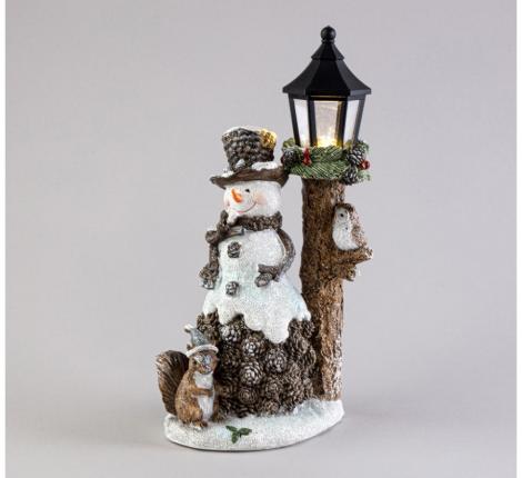 Статуэтка с LED-подсветкой "СНЕГОВИК", 17,5*11,5*30 см