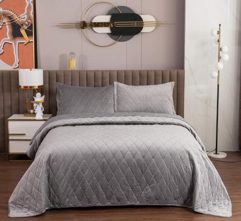 Покрывало "Sofi de Marko" Деметра (стоун) Велюр, 240х280