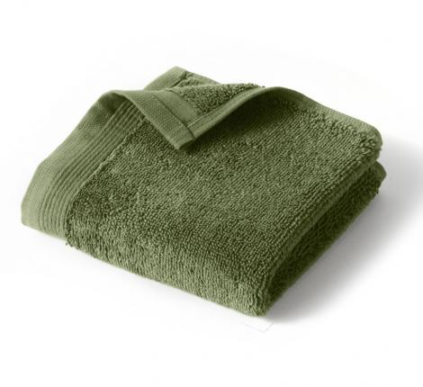 Полотенце махровое "Blanc des Vosges" UNI FORET (зелёный), 30х30-2шт.