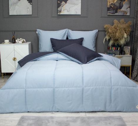 Постельное белье с одеялом "Kazanov.A." Шеффилд (графит платина) Сатин, Евро