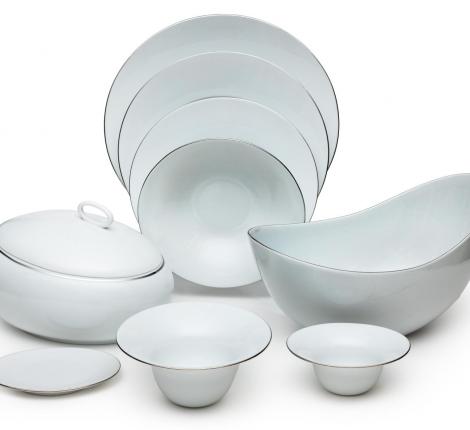 Салатник индивидуальный "EPURE PLATINE" 19х17 см, лиможский фарфор