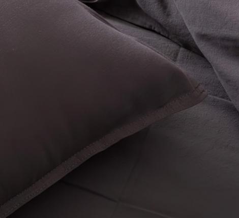 Постельное бельё "MAJOLİ" Stonewashed SOLİD Варёный хлопок, 1,5 спальный