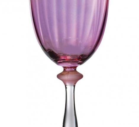 Набор бокалов для вина 6 штук "PRIMULA" (розовый) стекло, высота.22 см