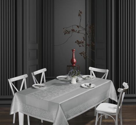 Скатерть "DO&CO" броде жаккард 160х220 VERONA, серый