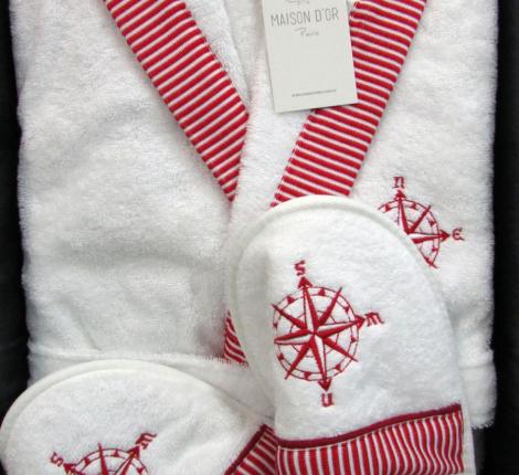 Халат мужской махровый Maison D'or "MARIN" красный, 3XL(54)/4XL(56)