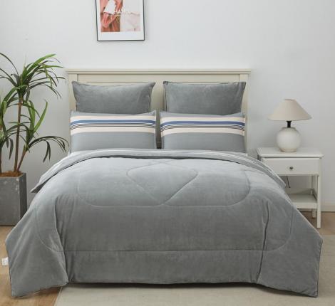 Постельное белье с одеялом "Sofi de Marko" Роберто №22 Велюр/Сатин, Евро