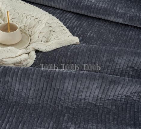 Покрывало велюровое "ROMANCE" JOY JH-01 Dark Grey, 220х240