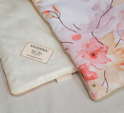 Постельное бельё с одеялом "Kazanov.A" Стелла (айвори) Сатин, Евро