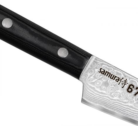 Нож кухонный &quot;Samura Damascus 67&quot; овощной 98 мм, Микарта