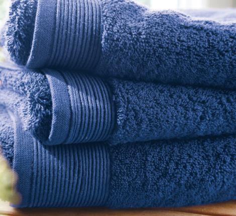 Полотенце махровое "Blanc des Vosges" UNI BLEU ROYAL (синий), 40х60