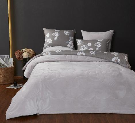 Постельное белье с одеялом "Kazanov.A." Рашель (капучино жемчуг) Велюр/Egypt Cotton, Евро