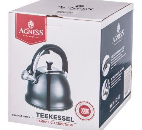 Чайник со свистком "AGNESS" 937-882, 3,0 л