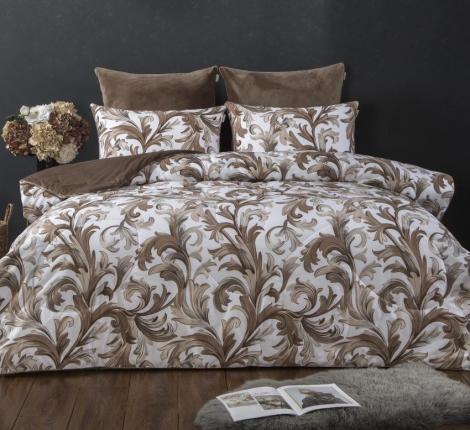 Постельное белье с одеялом "Kazanov.A." Медисон (капучино бежевый) Велюр/Egypt Cotton, Евро
