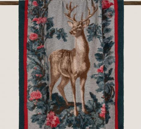 Плед шерстяной Frati "FOREST KING" GREY (серый), 150x190