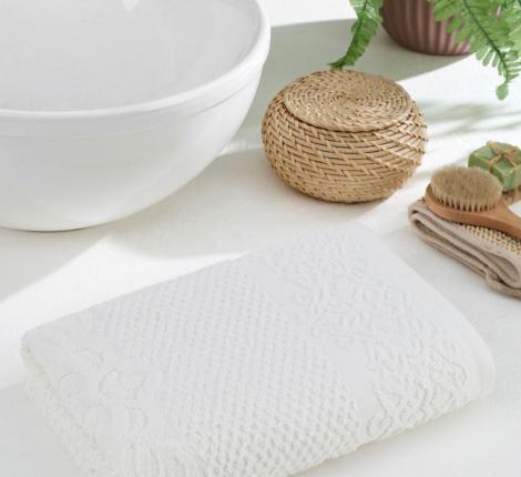 Полотенце махровое METEOR жаккард с петелькой 70х140 (1/1) MARAKES, кремовый