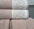 Комплект махровых полотенец "Kazanov.A." Dolce (роза платина), 50х90+70х140