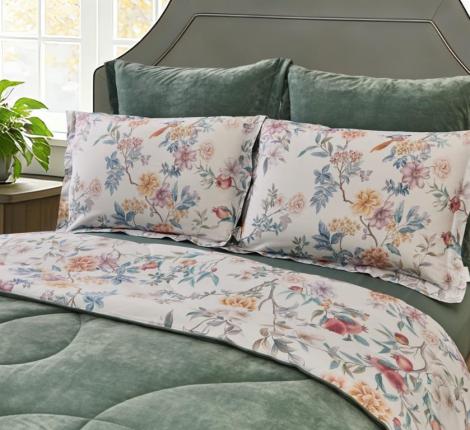 Постельное белье с одеялом "Sofi de Marko" Ренато №37 Велюр/Сатин, Евро