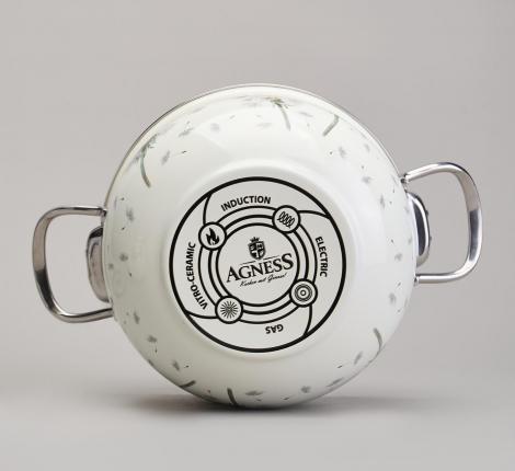 Набор эмалированных кастрюль с крышкой "DANDELION", 4 предмета