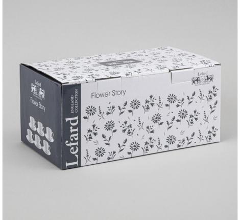 Чайный набор "FLOWERS STORY" на 6 персон, 12 предметов (220 мл)