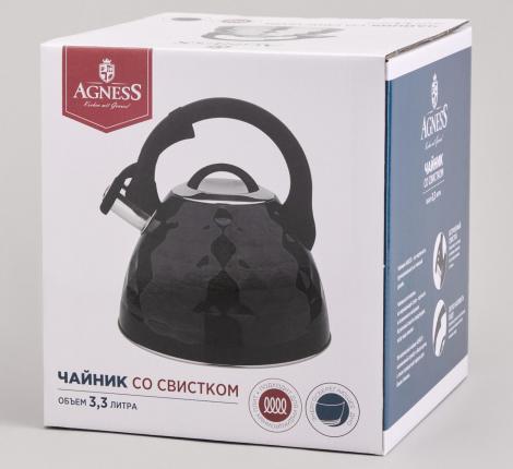 Чайник со свистком "AGNESS" 940-030, 3.3 л