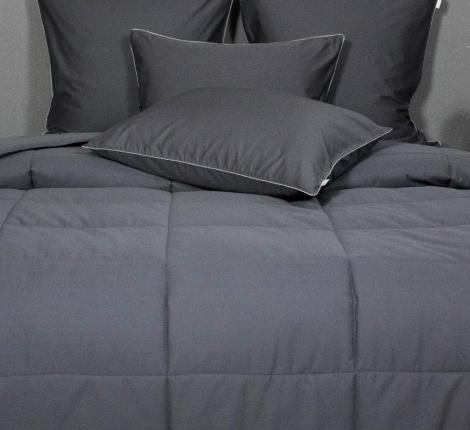 Постельное белье с одеялом "Kazanov.A." Шеффилд (мурена графит) Сатин, Евро