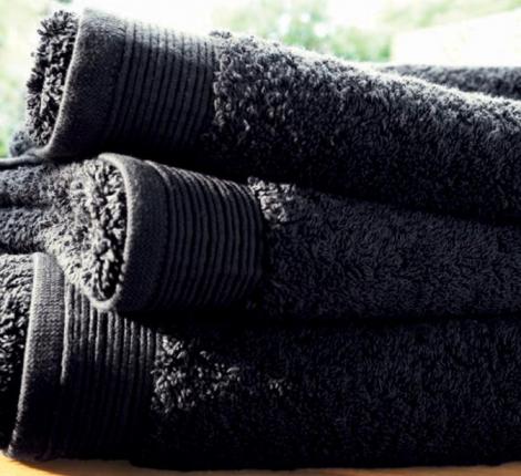 Полотенце махровое "Blanc des Vosges" UNI ANTHRACITE (темно-серый), 40х60