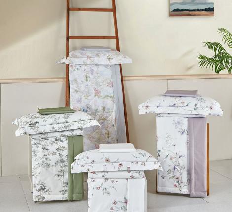 Постельное белье с одеялом "Asabella" 2179-OSPS Мако-Сатин, 1,5 спальный