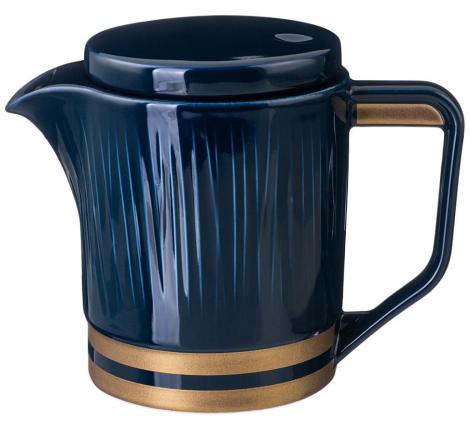 Чайник с металлическим ситом "HERBAL", 1000 мл (синий)