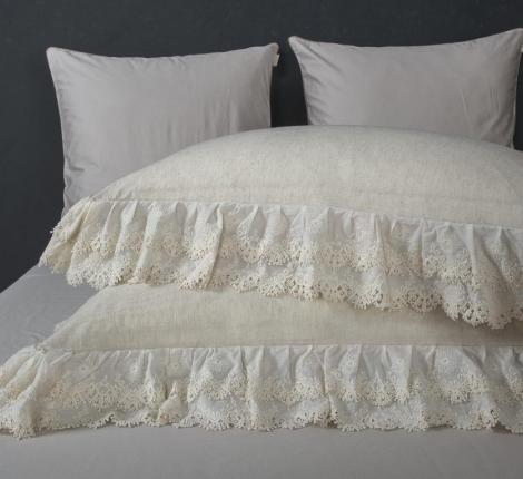 Постельное белье с одеялом "Kazanov.A." Solid Linen Satin (натуральный бежевый) Сатин, Евро