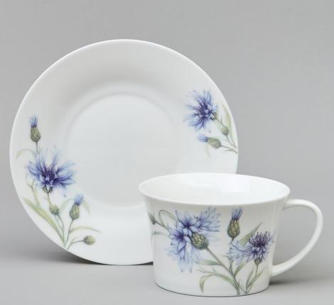 Чайный набор "ВАСИЛЬКИ" 760-839 на 2 персоны, 4 предмета (250 мл)