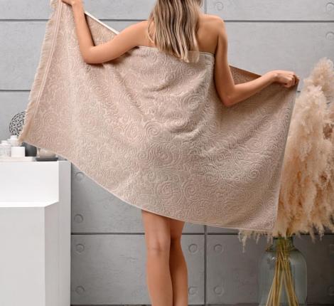 Полотенце махровое AMBIELLA "VERA" 70х140, бежевый