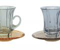 Набор чайных пар 4 штуки "ADA TEA PAIR" стекло, высота 10 см