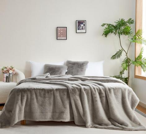 Плед "Sofi de Marko" Филиция (серый) Искусственный мех, 160х220