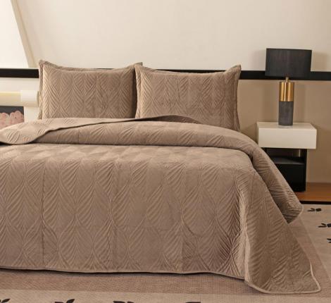 Покрывало "Sofi de Marko" Таира (бежевый) Велюр, 240х260