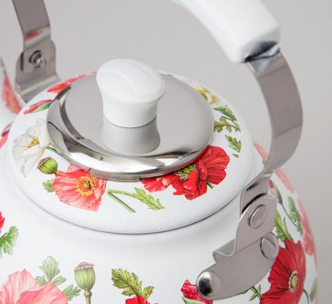 Чайник  "БЕЛЫЕ МАКИ", 1,0 л