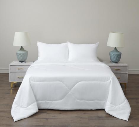 Постельное белье с одеялом "Sofi de Marko" Эльмира (белая) Сатин, 1,5 спальный