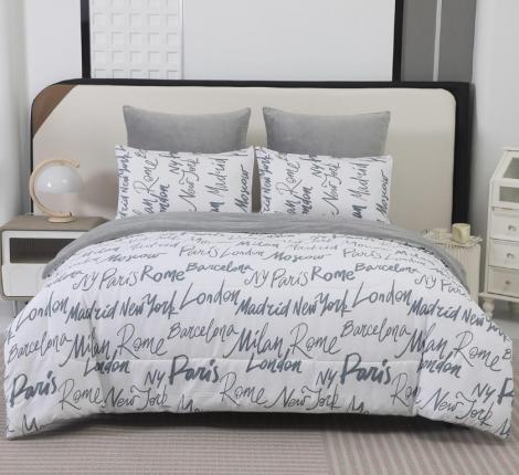 Постельное белье с одеялом "Sofi de Marko" Роберто №16 Велюр/Сатин, Евро