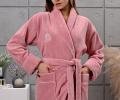 Халат женский трига шалька "AMBIELLA A-1295" пудра, 3XL