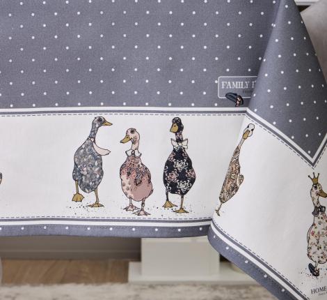 Скатерть с пропиткой "FAMILY FARM" 110х140 см, графит