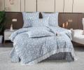 Постельное бельё с одеялом "Kazanov.A." Айрис (серебро жемчуг) Сатин, Евро