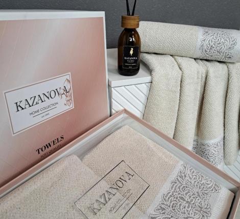 Комплект махровых полотенец "Kazanov.A." Dolce (латте), 50х90+70х140