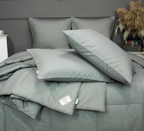 Постельное белье с одеялом "Kazanov.A." Шеффилд (пепел) Сатин, Евро