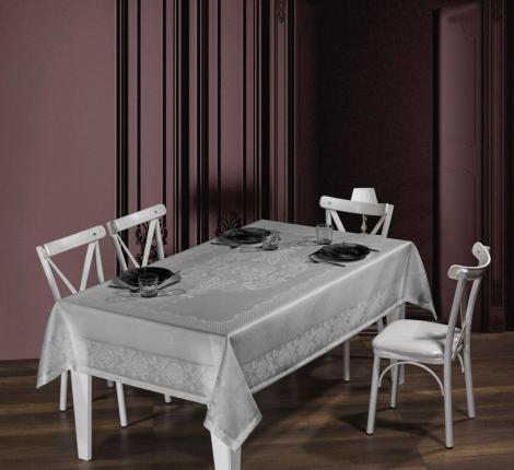 Скатерть "DO&CO" броде жаккард 160х220 VIYANA, серый