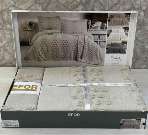 Покрывало EFOR Pique "DIDAR" 240х260, серый