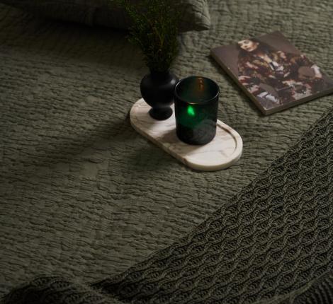 Покрывало Luxberry "TREE BARK" 240x260, зелёный