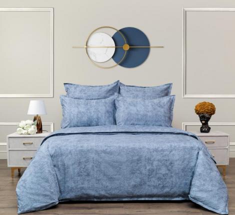 Постельное белье "Sofi de Marko" Стефани (синий) Сатин, 1,5 спальный